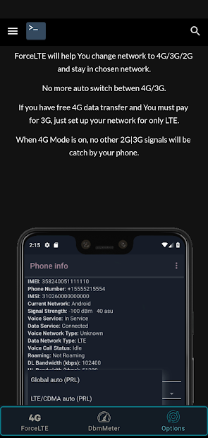 Force LTE Only App