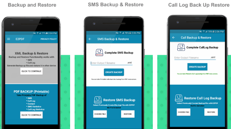 Mobile Backup Restore For SMS, Call, Contact, TrueCaller