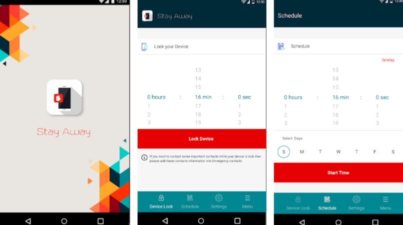 Time Left StayAway Phone Lock