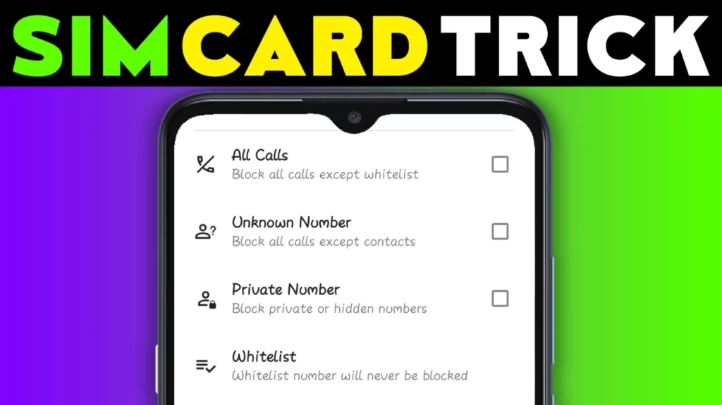 Android Call Blocker SIM CARD