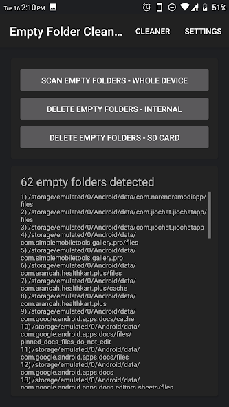 Empty Folder Cleaner Android TN Shorts