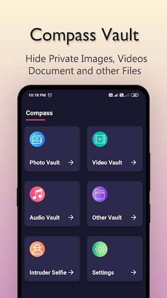Compass Vault Hide Photo Video App TN Shorts