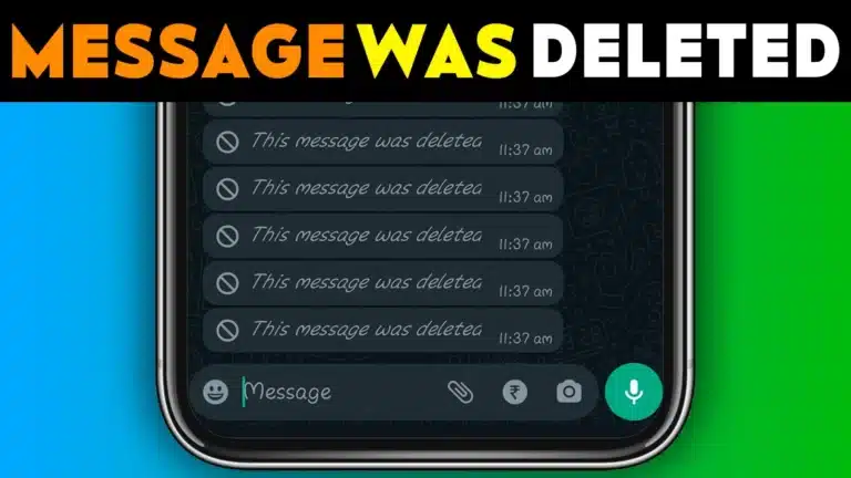 MESSAGE WAS DELETED Recover Any Chat