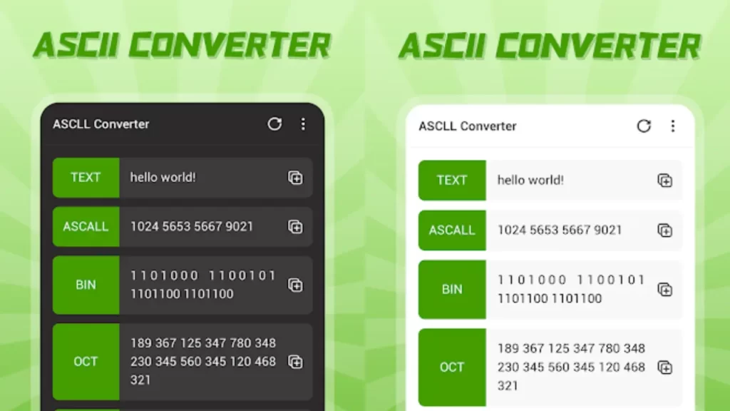 Binary Message App ASCII Converter