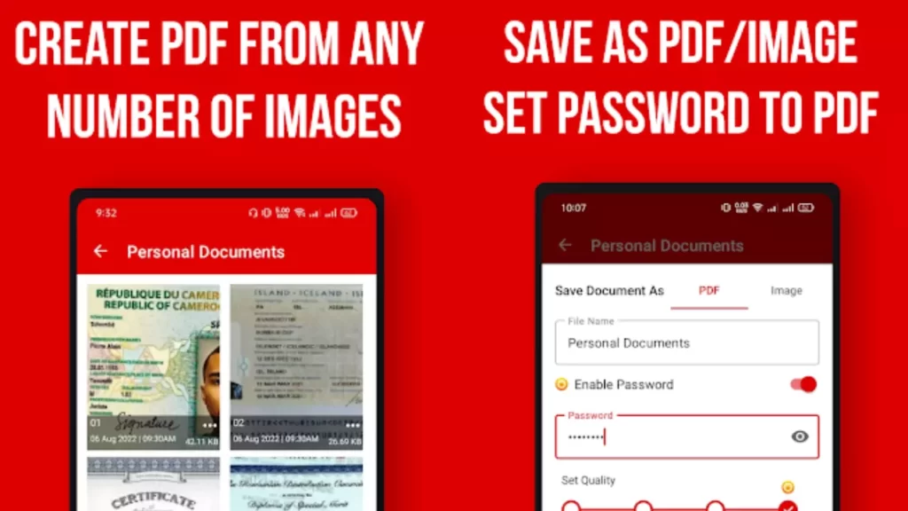 Password-Protected Images into Encrypted PDFs