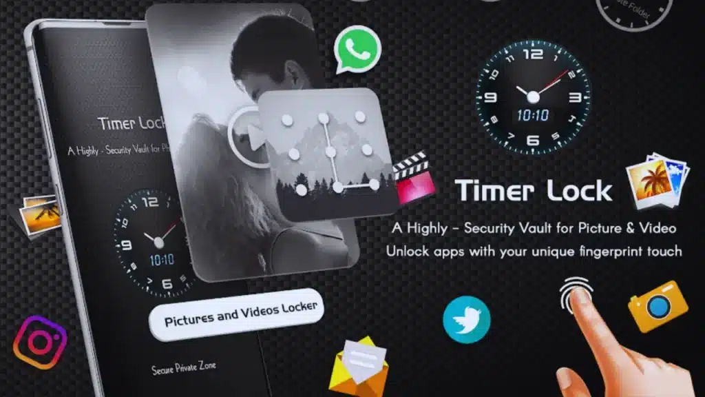 Timer Lock - Photo Video Locker, Secret Lock Features