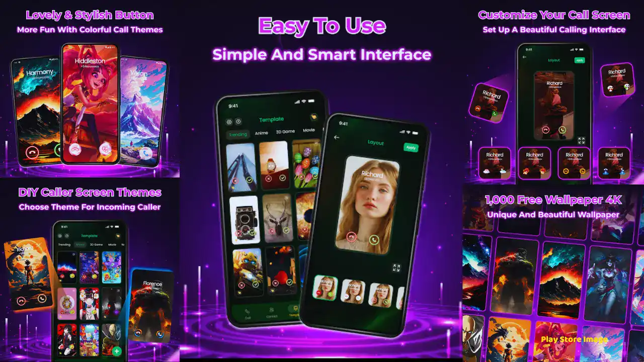 Android Caller Screen Themes App