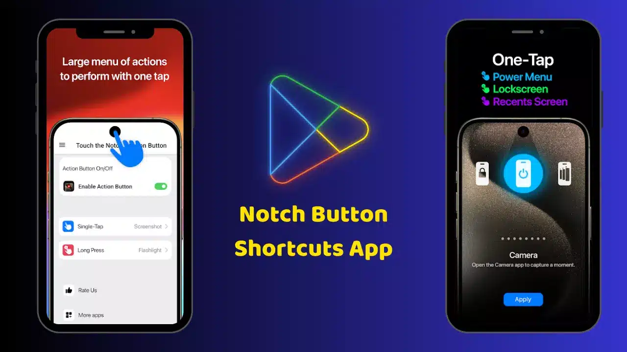 Notch Button Shortcuts App For Android