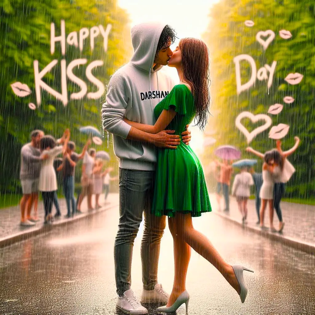 2024 Ai 3d Happy Kiss Day Photo