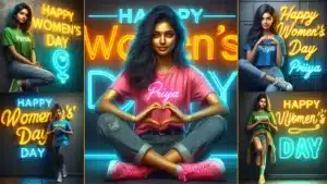 AI 3D International Women's Day Name Images Happy Women's Day Images 2024 Create Your Own Happy Women's Day Images 2024