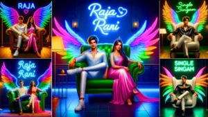 Click Now for Mesmerizing AI 3D Wings Couple Name Images in Rainbow Splendor!