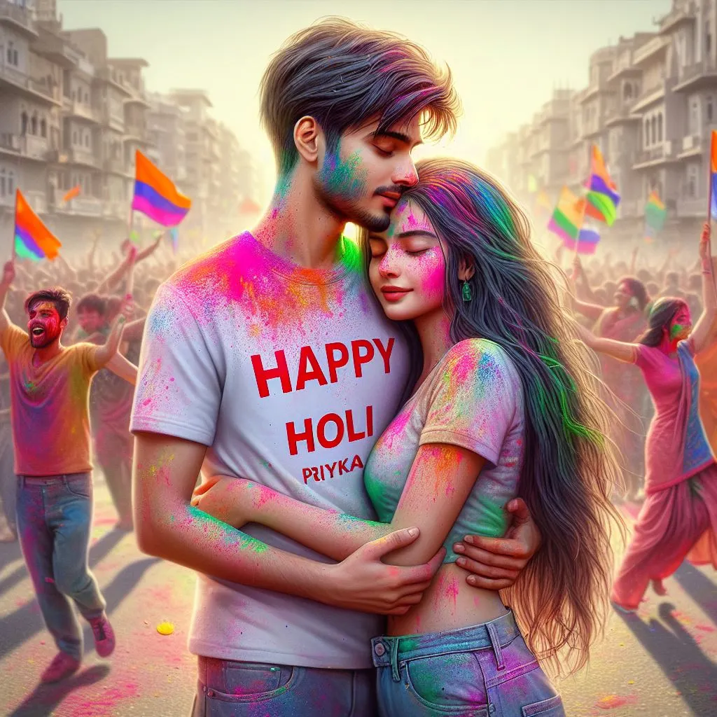3D Holi Images 2024 For Couples