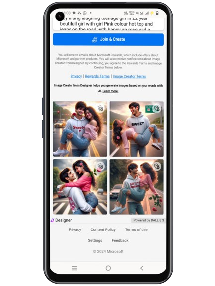 Create Ai 3d Cute Smiling Couples Valentine's Day Image Creator Free Promp