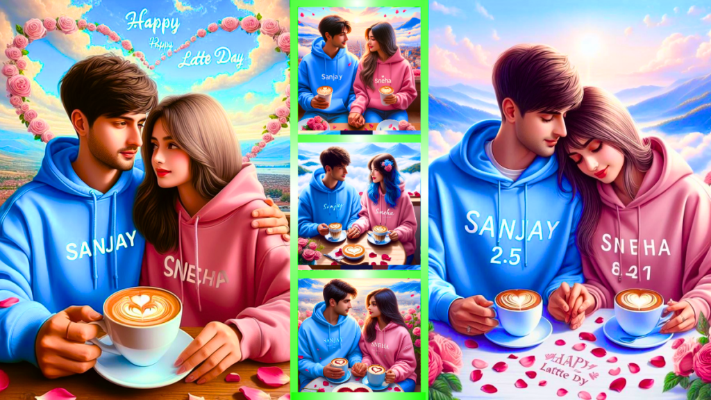 Happy Latte Day 2024 Ai Couple Name Images Editing