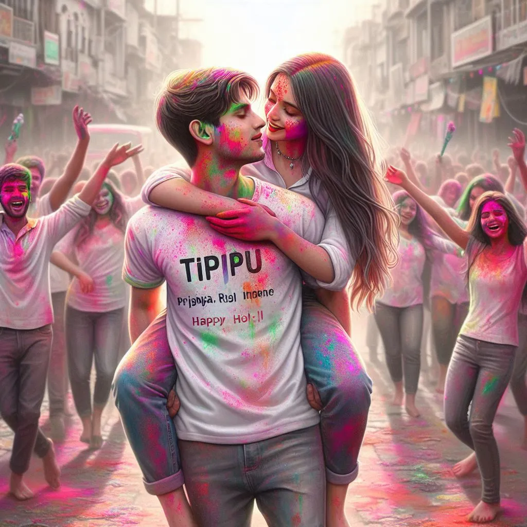 3D Holi Images 2024 For Couples