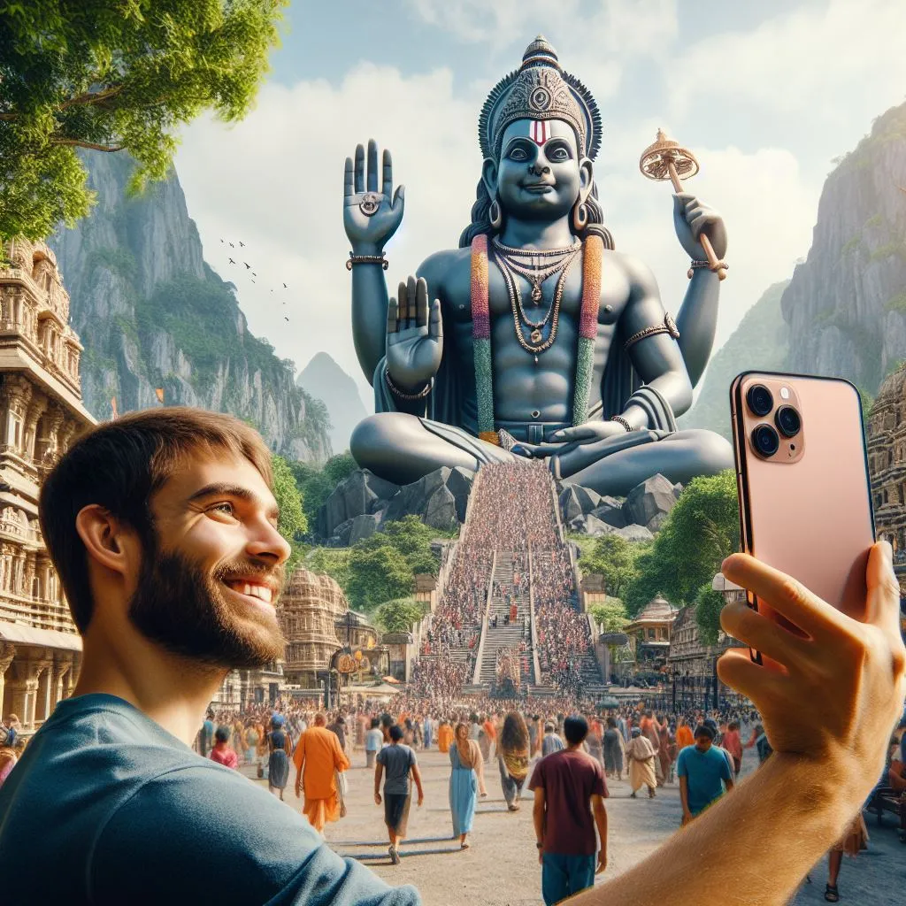Boys Hanuman Jayanti AI selfie Image 2024