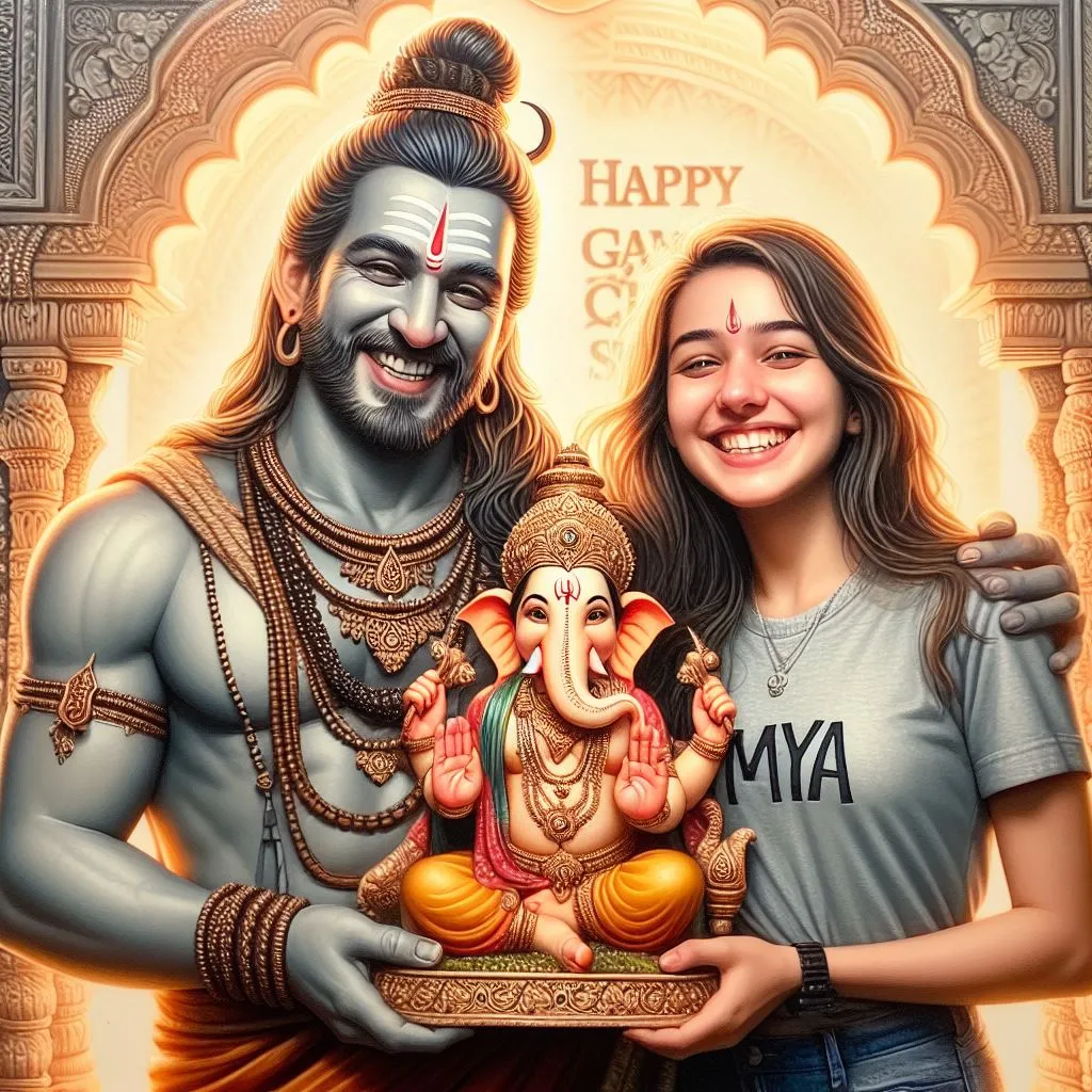 Ganesha Chaturthi 2024 Images with Shiva & Parvati