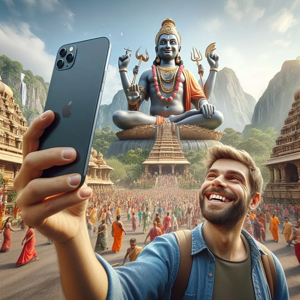 Boys Hanuman Jayanti AI selfie Image 2024