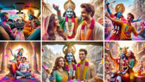 Celebrate Holi 2024 with Krishna: Top 10 Free Holi Krishna Photo Prompts 2024!