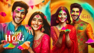 Your Holi Romance! Create Stunning Holi Couple Photos 2024 Now!