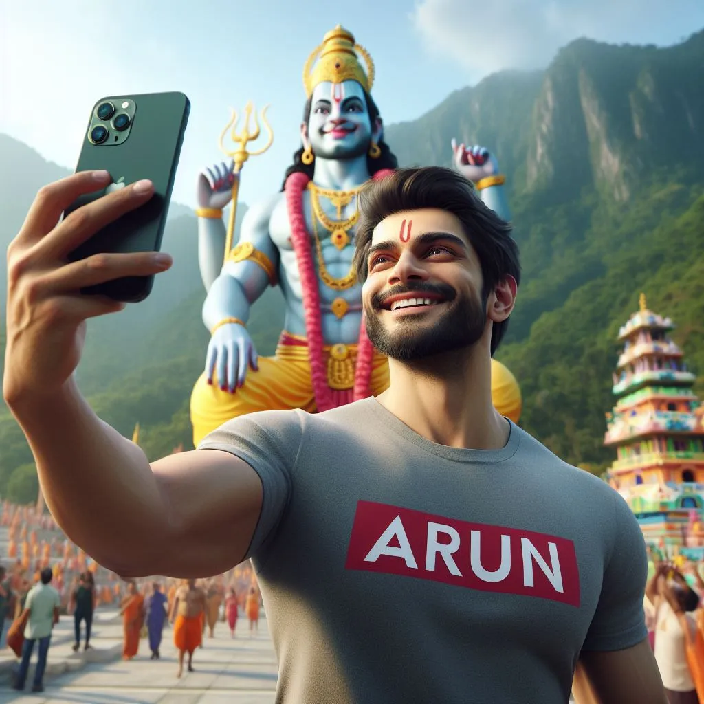 Hanuman Jayanti AI selfie Profile Picture
