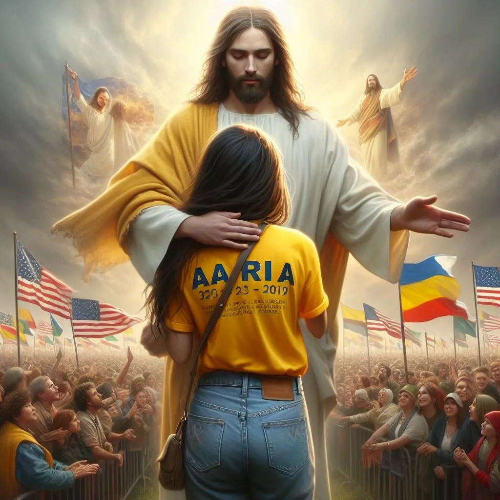 Jesus Hug Girl Image 2024
