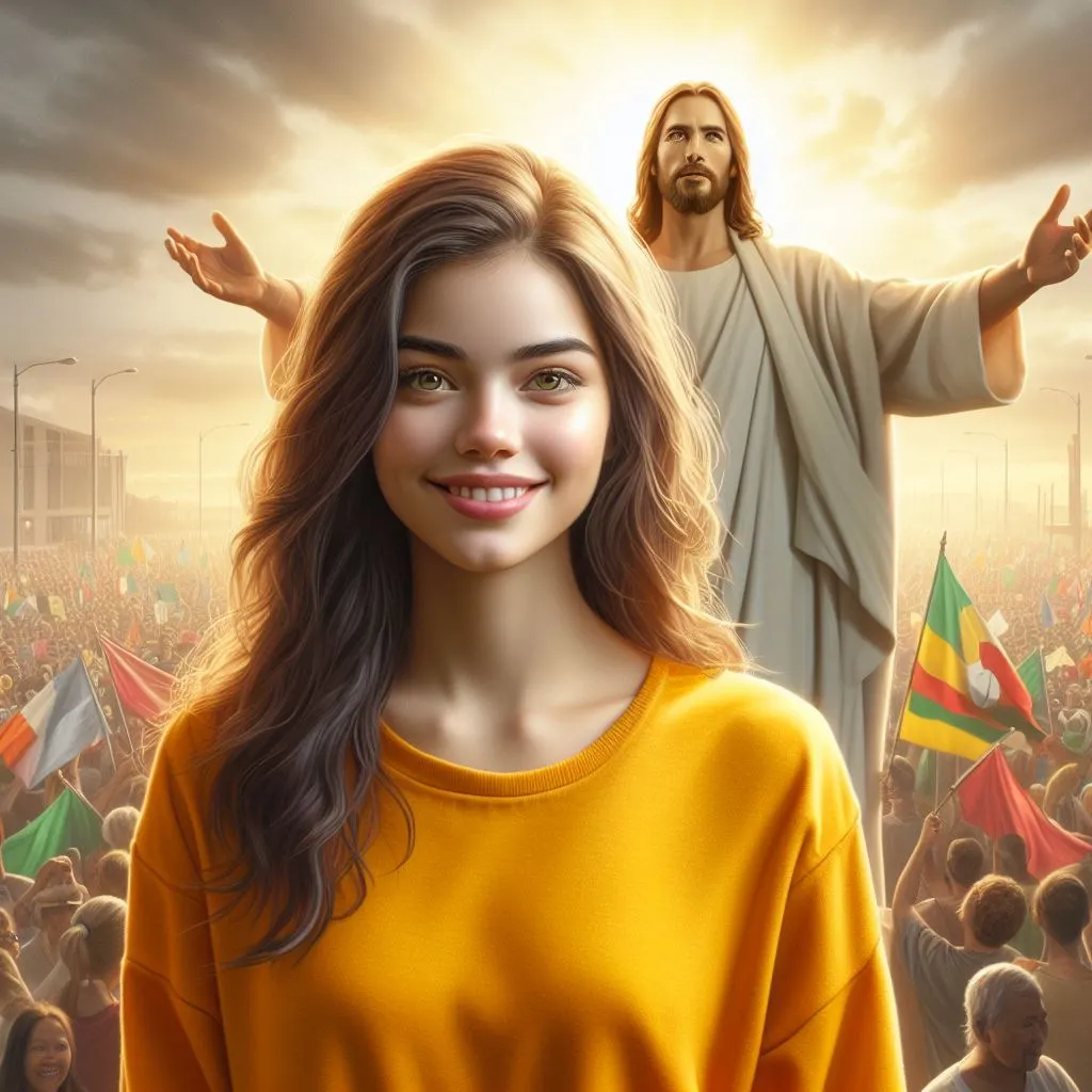 Jesus with Girl Image 2024