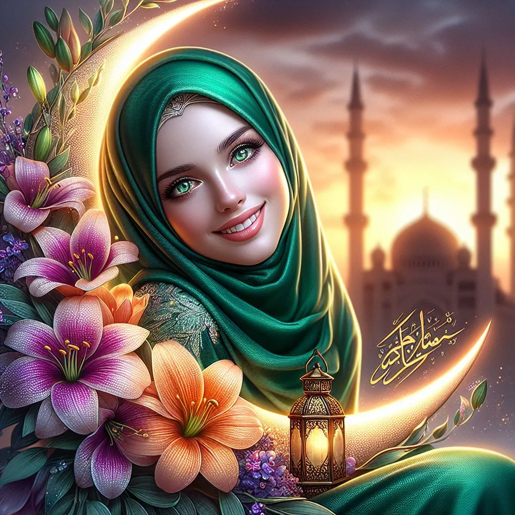 Ramadan Smiling Girl Image