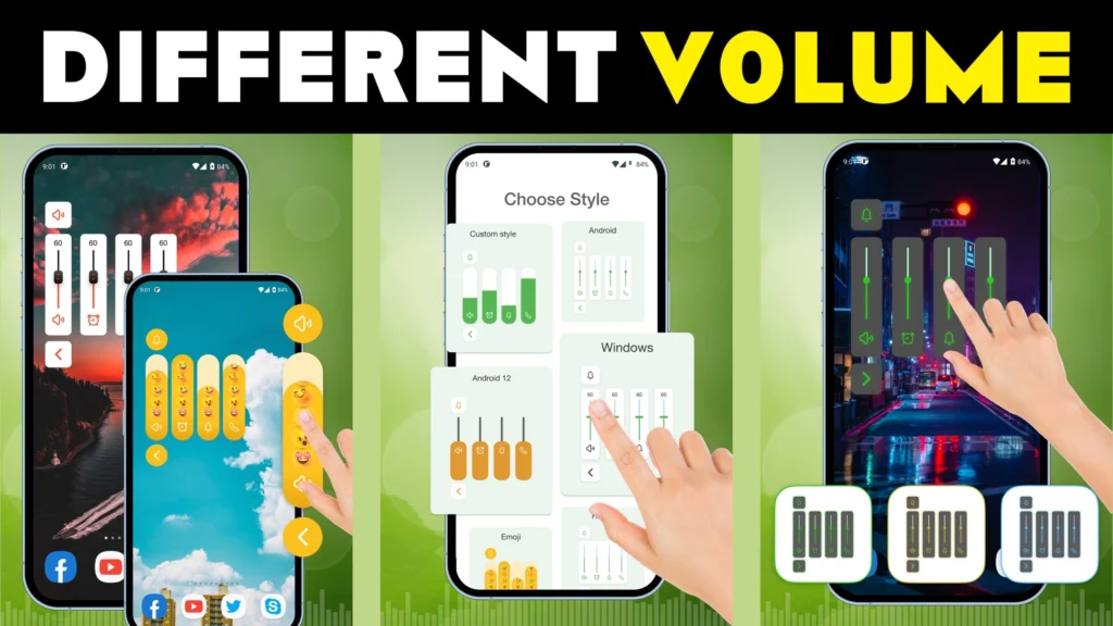 Different Volume Controls for Android, iOS, Windows & Mac