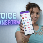 Voice transform AI voice changer app showing real-time voice effects on Android in 2026